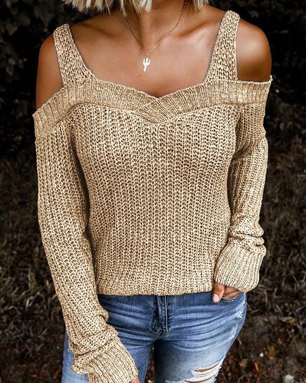 Halish™ - Langarm-Pullover für Damen mit Ausschnitt