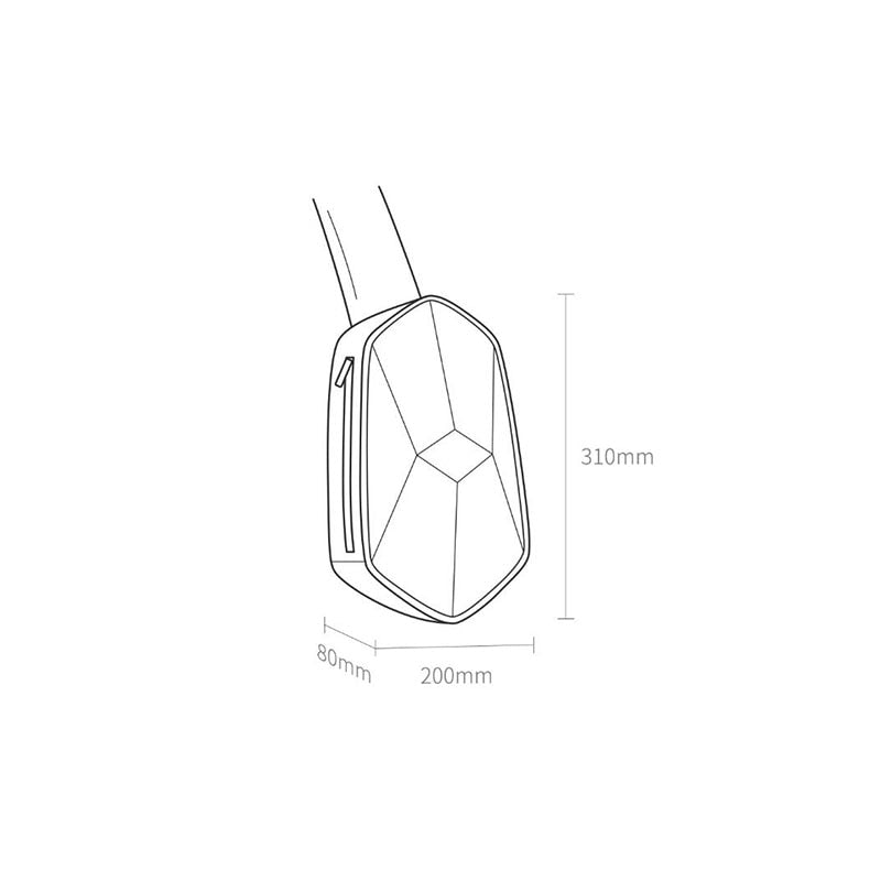 Obsidian™️ – Rucksack & Umhängetasche im Cyber-Look